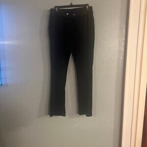 Vtg Young USA Womens Straight Leg Lg Black Stretchy Lounge Pants Y2K Athleisure